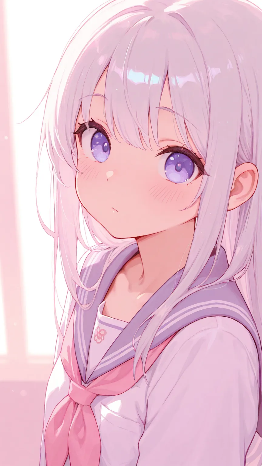 The cute LoRA stack in action — soft features, round eyes, gentle expression, pastel colors. This aesthetic works perfectly for character profiles and slice-of-life scenes.