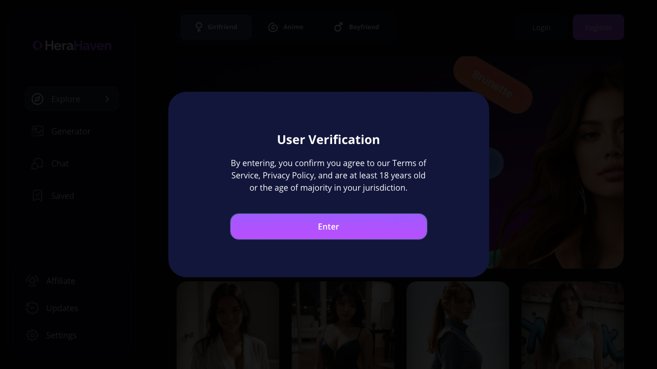 HeraHaven platform interface and features