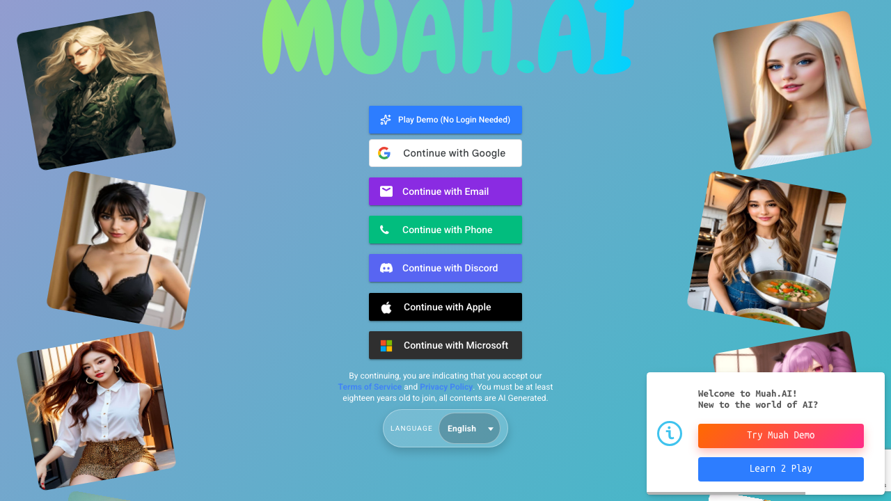 Muah.ai platform interface and features