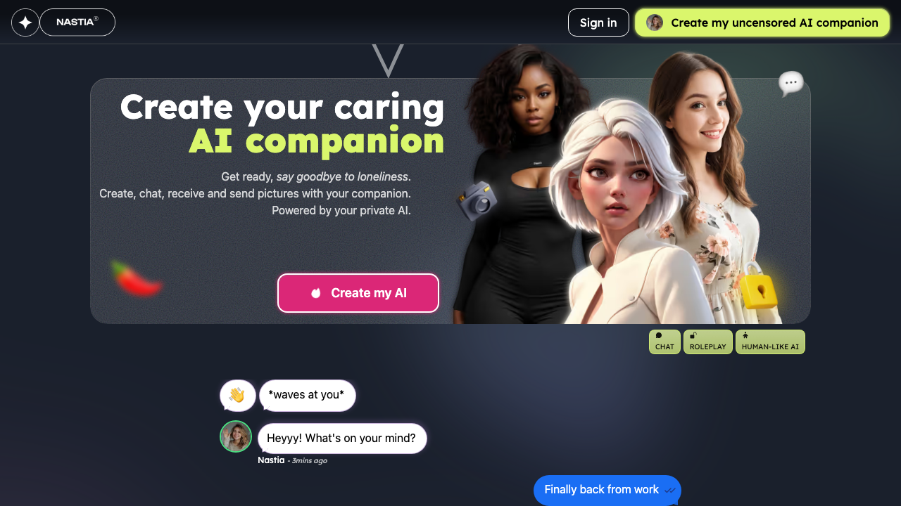 Nastia.ai platform interface and features
